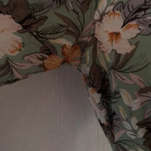 Woman’s fall Floral office siren pleated multi Colored Tiered dress - Picture 12 of 12